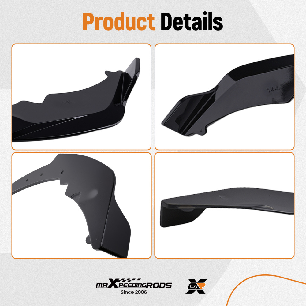 Bumper Lip Protector compatible for BMW 2 Series F44 Gran Coupe M Sport 2020+ Gloss Black