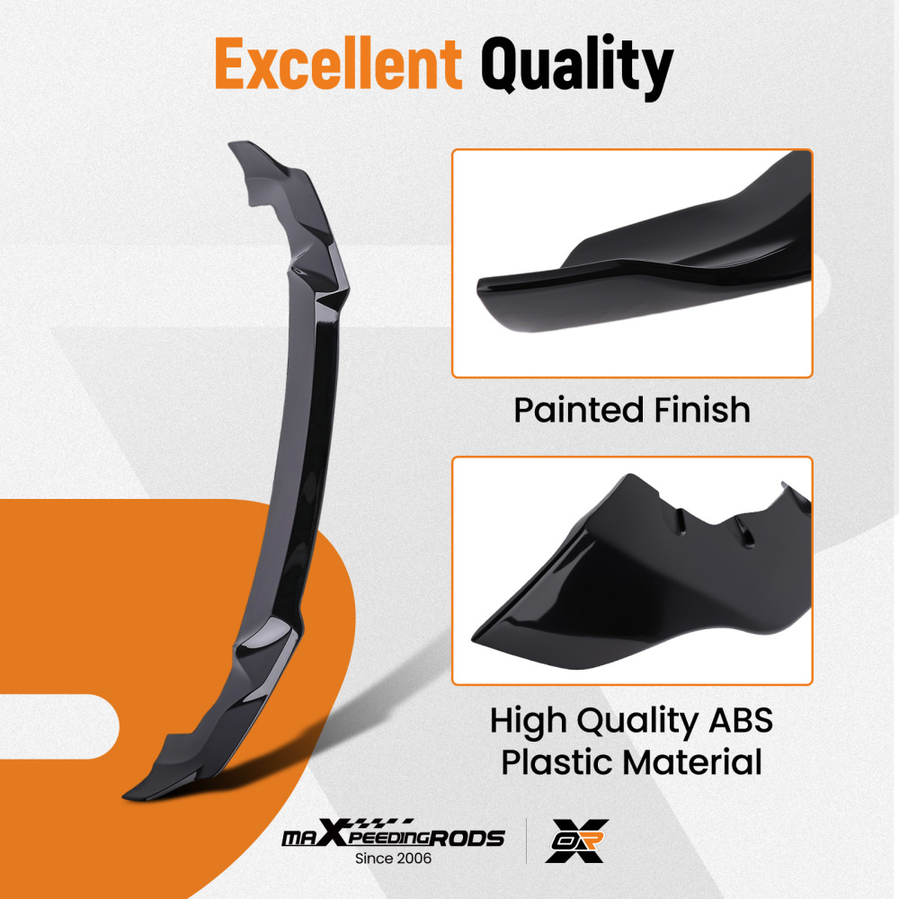 Black Bumper Kit compatible for BMW M2 F87 2 Series 2016-2021 Front Lip Splitter