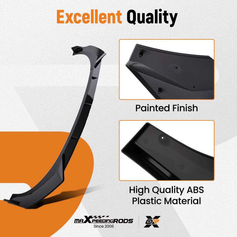 Front Bumper Cover Guard compatible for Hyundai Elantra 2021-2024 Gloss Black Plastic Lip