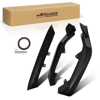 3PC Lower Spoiler compatible for Honda Civic Sedan Hatch 2022+ Front Bumper Black Kit