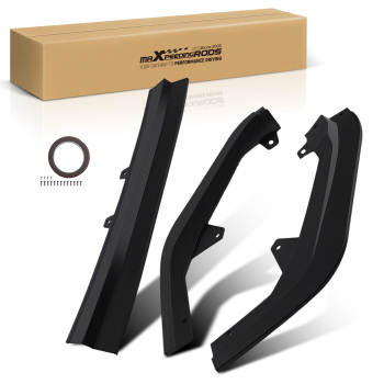 3PC Front Add On Lip compatible for Honda Civic 2022-2025 All Models RS Style Black Plastic