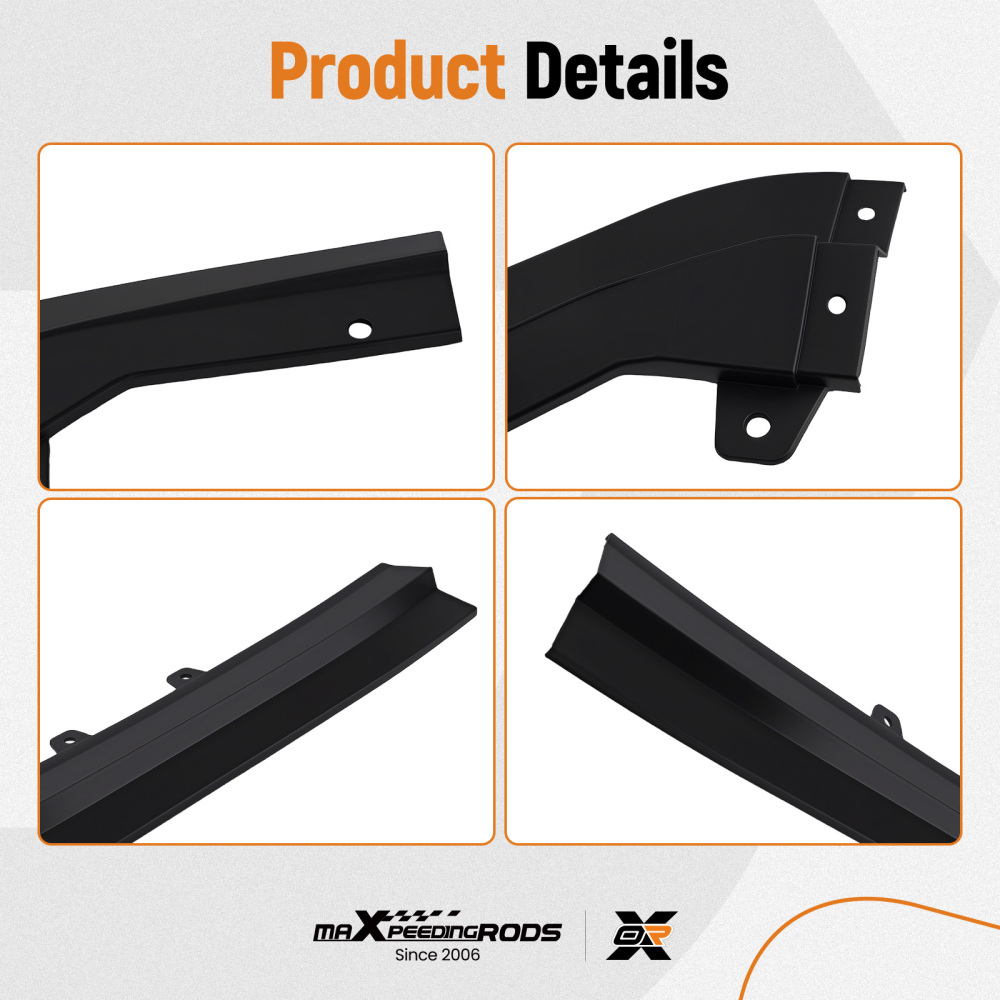 3PC Front Add On Lip compatible for Honda Civic 2022-2025 All Models RS Style Black Plastic