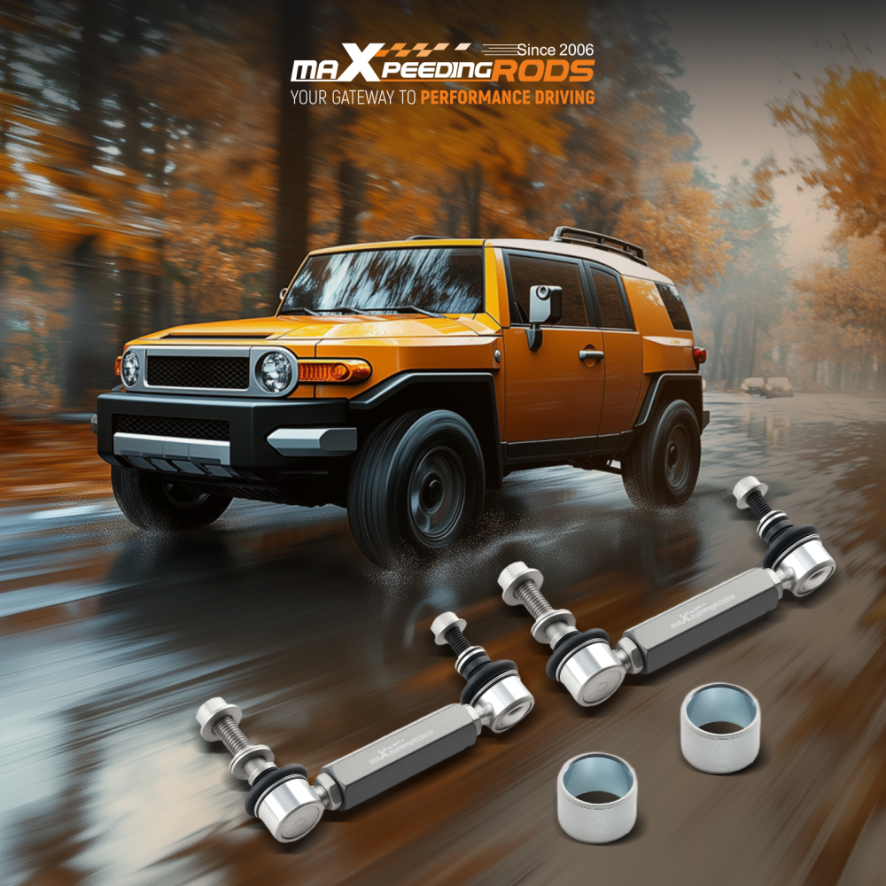 2x Adjustable Front Sway Bar End Link 0-3 Lift ForToyota FJ Cruiser 2007-2014