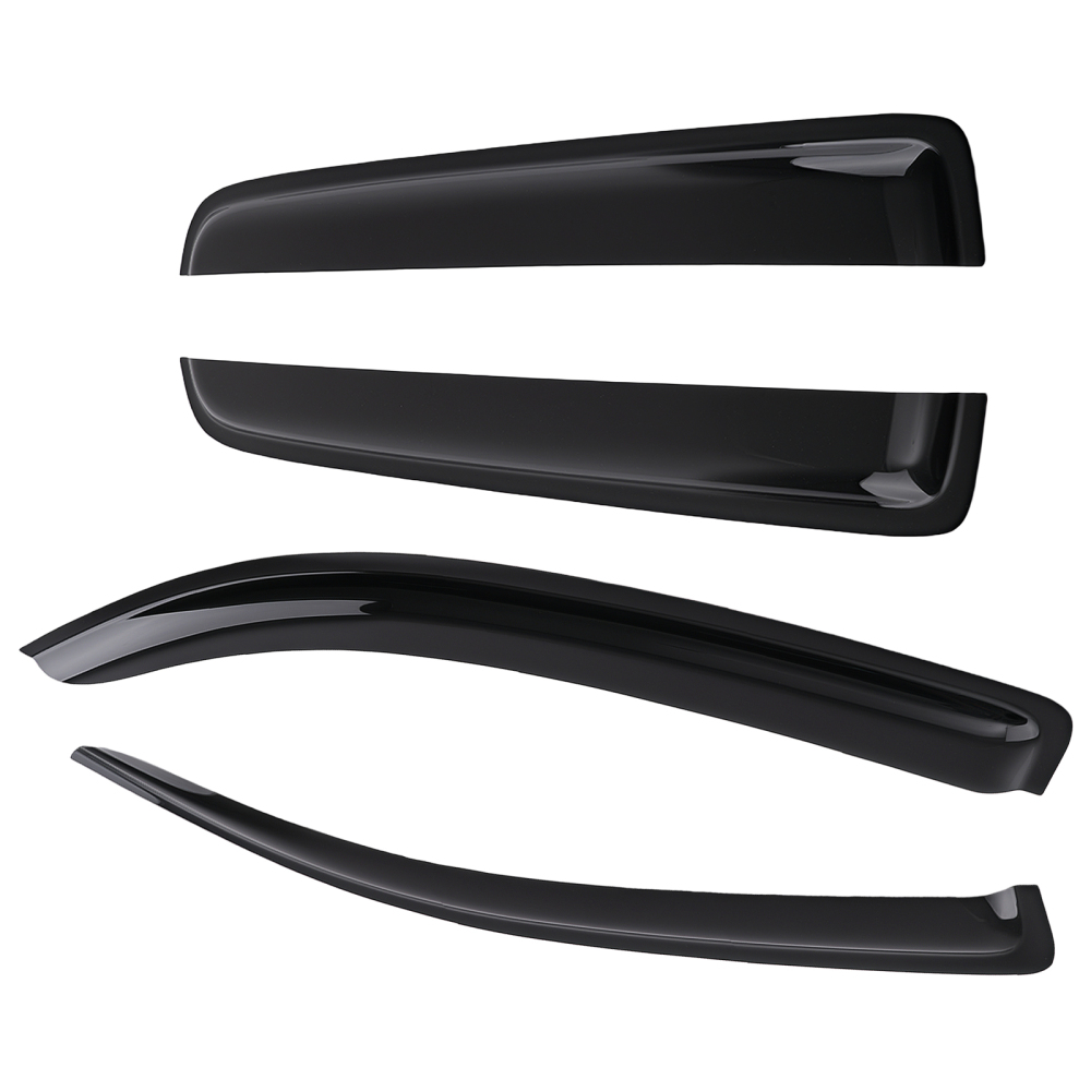 4PC Window Rain Guards Wind Deflectors compatible for Toyota Tacoma Double Cab 2016-2023