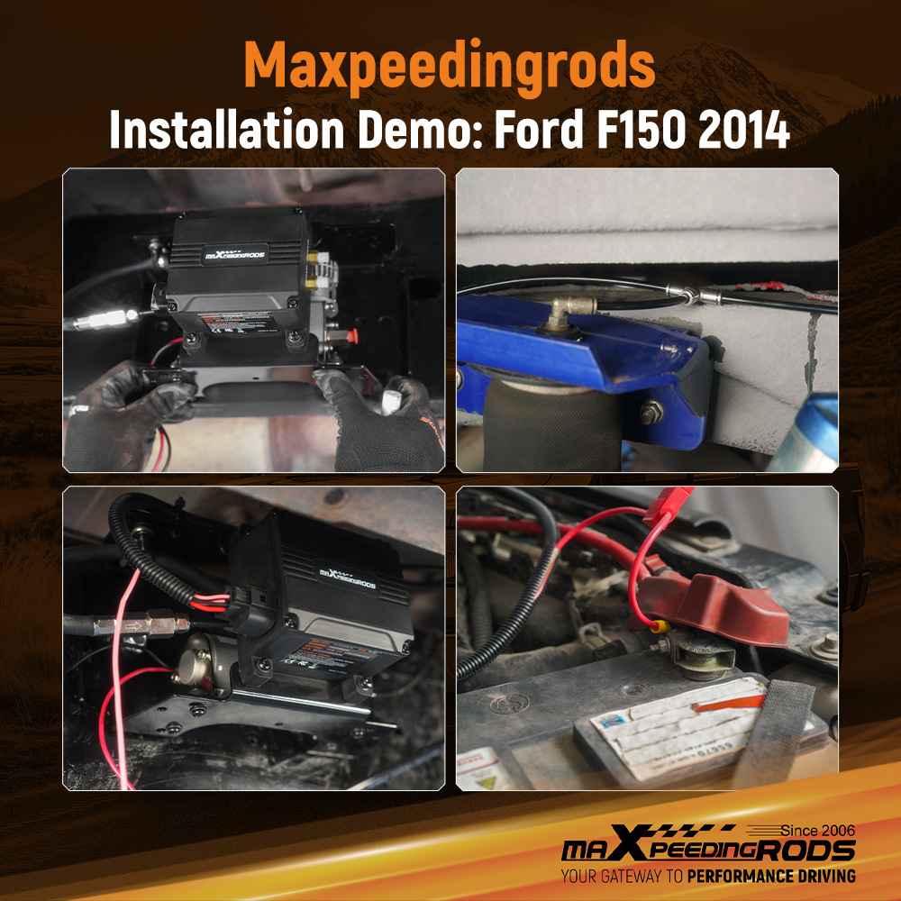 Wirless Universal Air shock Compressor Dual-Path Controller Kit for Vans Pickups