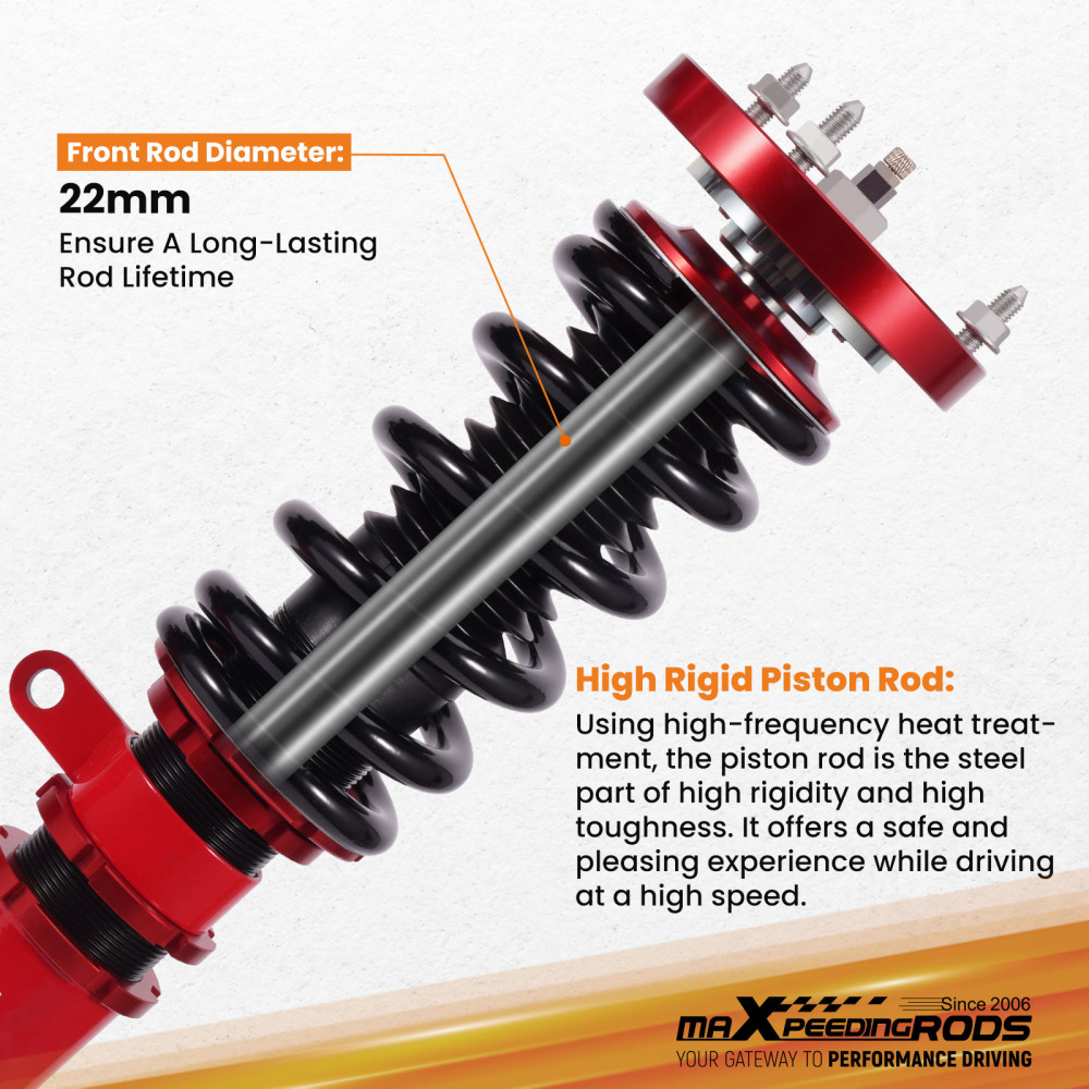 24 Way Coilovers Lowering Kit compatible for BMW 5 Series RWD E39 97-03 525i 530i 528i 540i