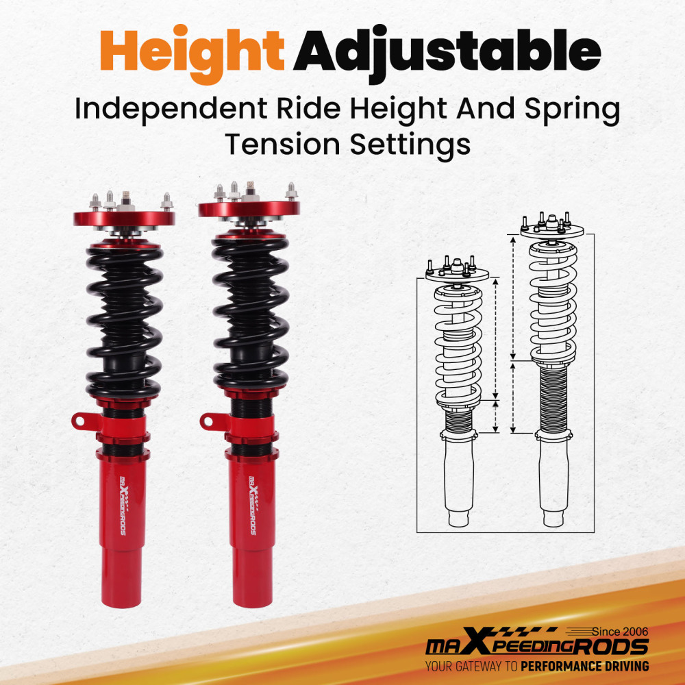 24 Way Coilovers Lowering Kit compatible for BMW 5 Series RWD E39 97-03 525i 530i 528i 540i