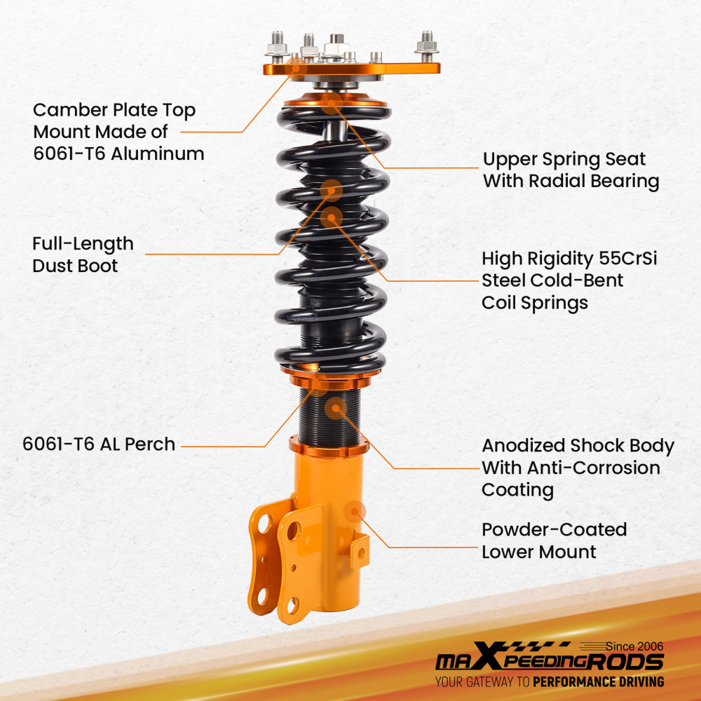 Full Coilovers compatible for Subaru Forester 2009-2013 Coil Springs Suspension Struts