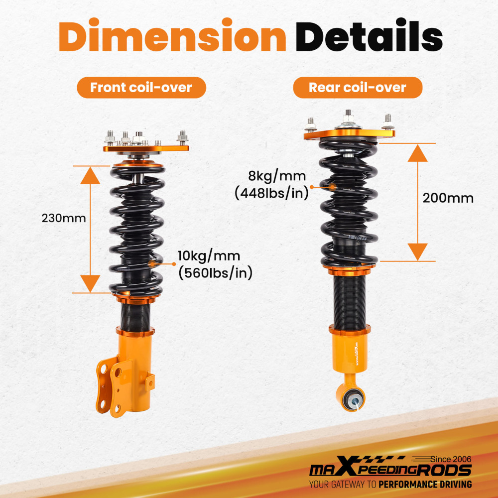 Full Coilovers compatible for Subaru Forester 2009-2013 Coil Springs Suspension Struts