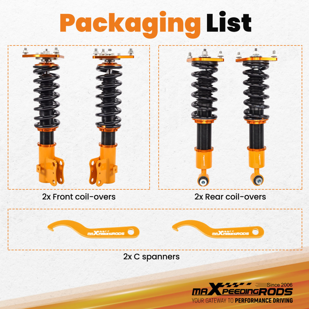 Full Coilovers compatible for Subaru Forester 2009-2013 Coil Springs Suspension Struts