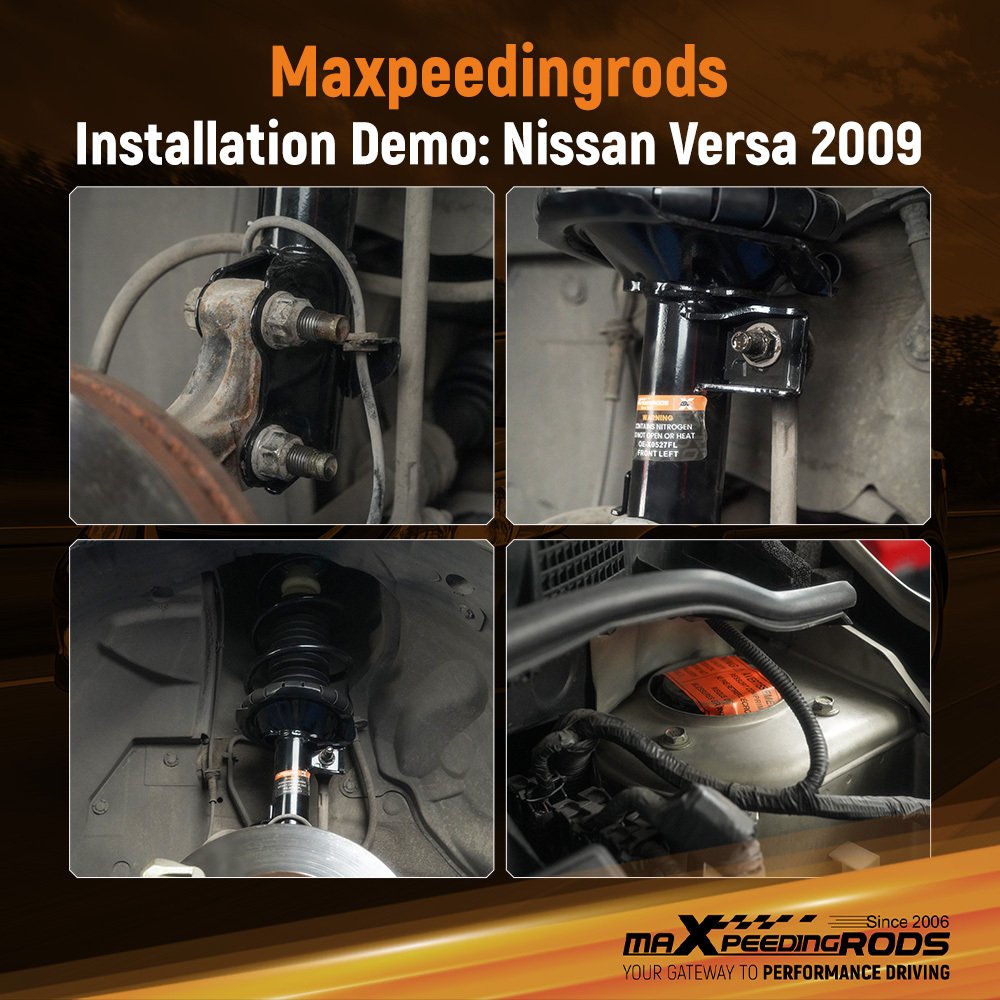 Front Suspension Shock Absorber compatible for Nissan Versa 2007-2011 2012 HATCHBACK/SEDAN