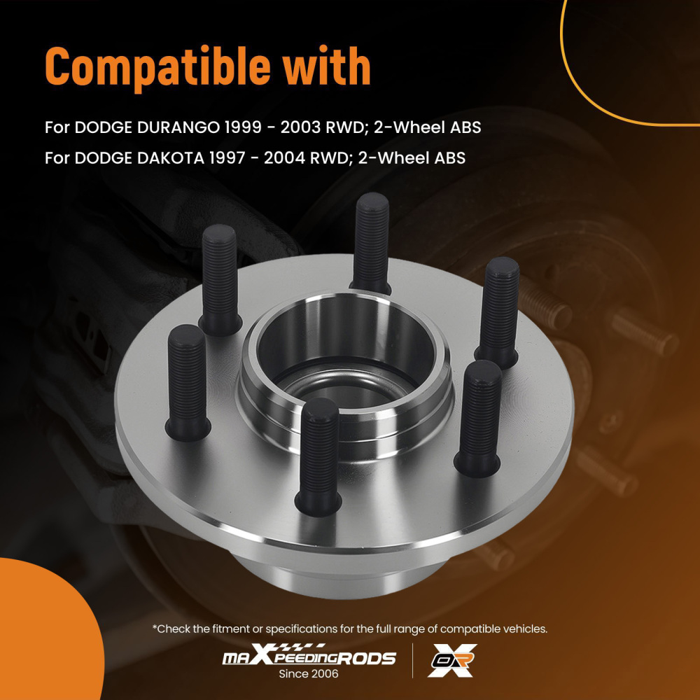 Front Wheel HubBearing Assembly compatible for Dodge Dakota/Durango 97-04 515032 RWD 2WD