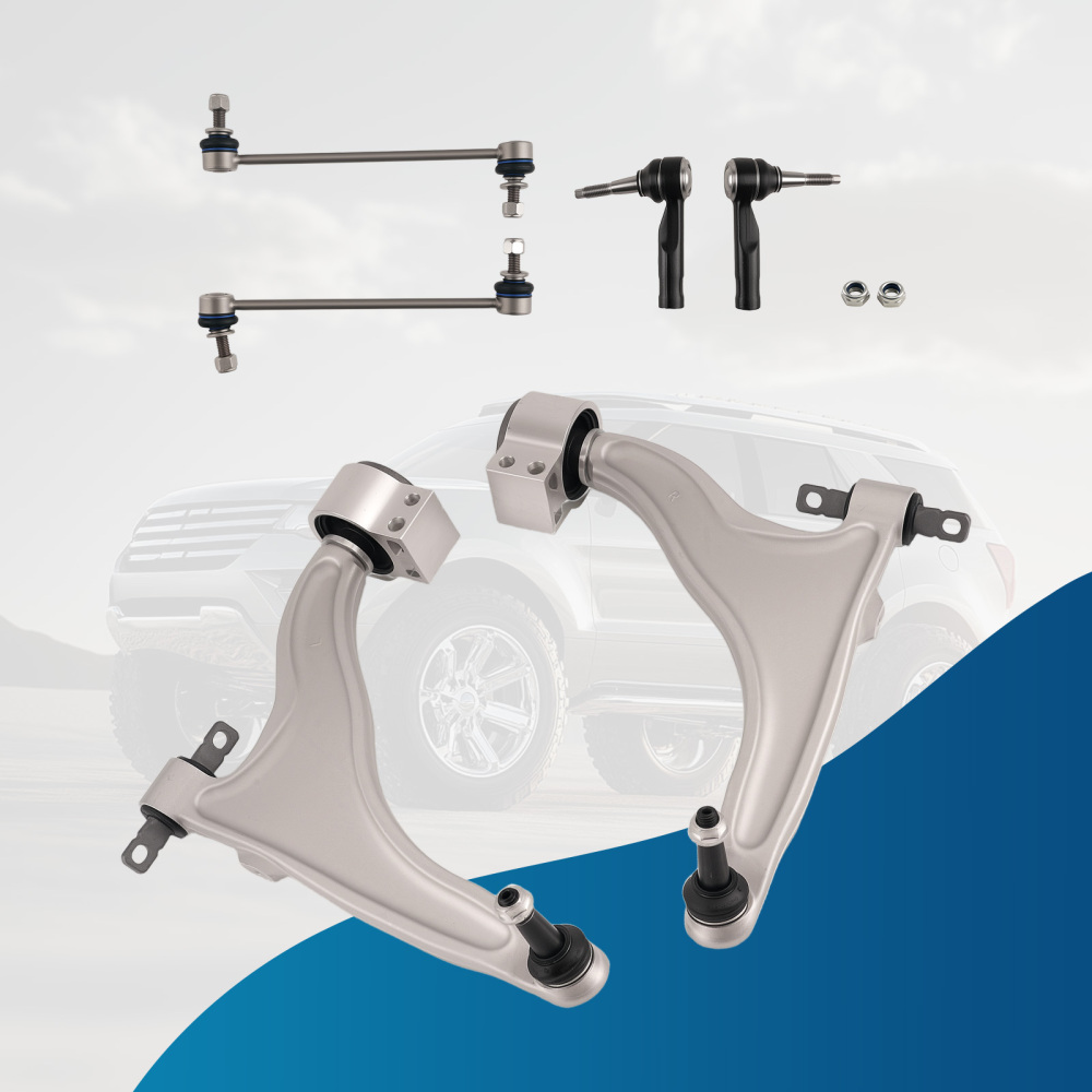 Front Suspension Lower Control Arms Sway Bar Tie Rods for 2010-2016 compatible for Cadillac SRX