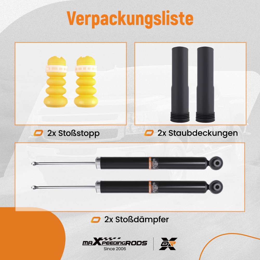2 Ammortizzatori posteriore compatibile per Skoda Octavia 3 compatibile per VW GOLF 7 8 PASSAT B8