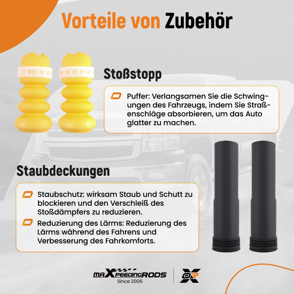 2 Ammortizzatori posteriore compatibile per Skoda Octavia 3 compatibile per VW GOLF 7 8 PASSAT B8