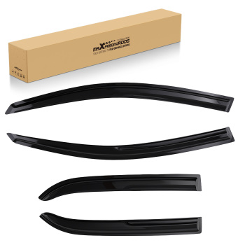 4-PC Vent Visor Set compatible for Mitsubishi Lancer Sedan 2002-2007 Black Tinted