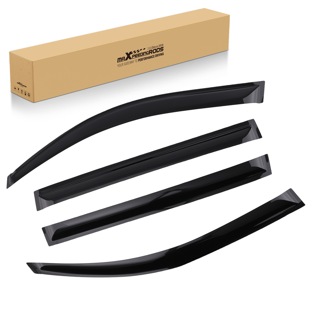 4Pcs Black Window Visors Weathershield compatible for Toyota Kluger 2007-2013 Acrylic