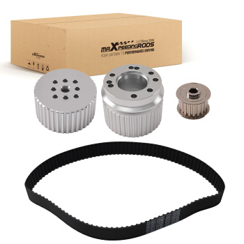 Billet Aluminum Belt Drive Pulley Kit compatible for Chevy 283 305 327 350 383 Water Pump