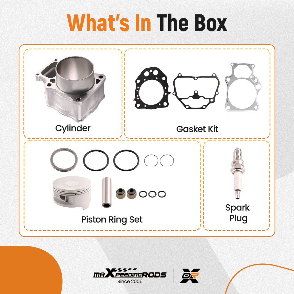 Cylinder Piston Gasket Kit compatible for Honda TRX500 Foreman 500 / Rubicon 500 2012-2019