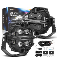 5inch 212W LED Driving Lights Spot Beam RGB DRL Round Pod Lamp compatible for White 6000K IP68