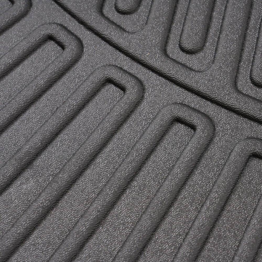 3-Piece Floor Mats Set compatible for Ford F-150 SuperCrew Cab 2010-2014 Black TPE