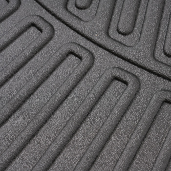 3-Piece Floor Mats Set compatible for Ford F-150 SuperCrew Cab 2010-2014 Black TPE