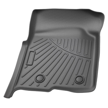3-Piece Floor Mats Set compatible for Ford F-150 SuperCrew Cab 2010-2014 Black TPE