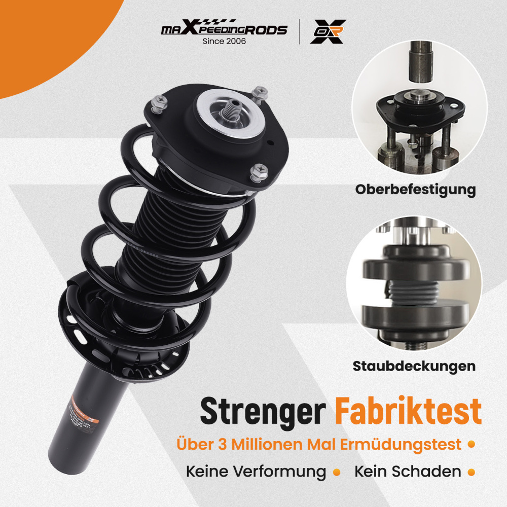 Front 2 Complete Shock Struts Assembly compatible for VW Tiguan (2WD,4WD) 2007-2018