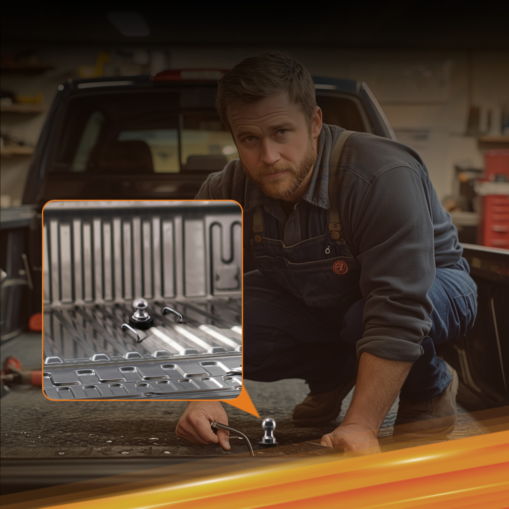 2-5/16 Ball Gooseneck Hitch Mount compatible for Ford F-250 F-350 F-450 2023-2025 Black