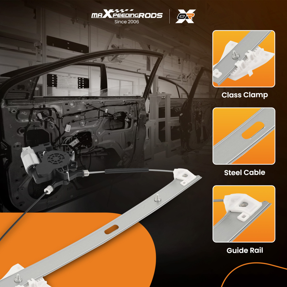 Power Window Regulator w/ Motor compatible for Mazda CX-9 2007-2015 Front Right Side