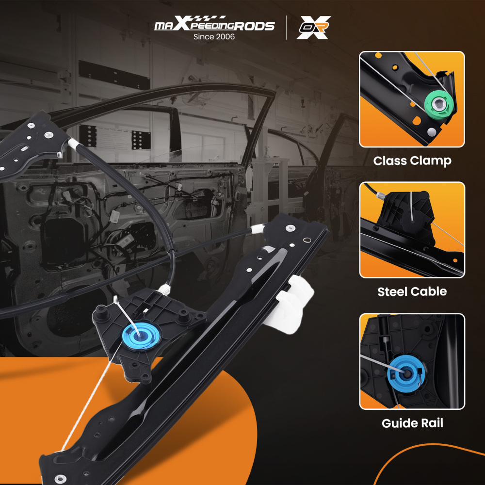 Front Right Window Regulator compatible for Chrysler Sebring 2007-2010 68020562AA 752-311