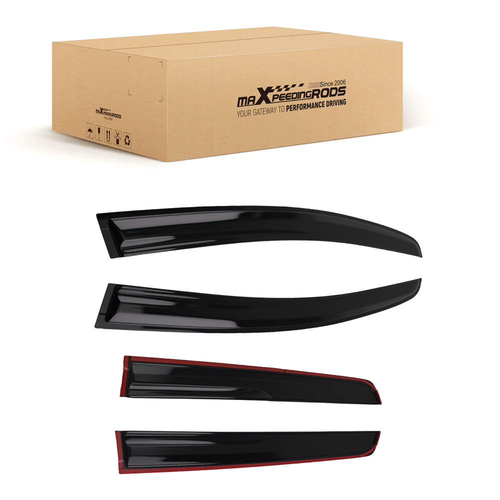 4PCS Window Visor Rain Guard Deflector compatible for Honda Jazz 2015-2020 Outside Mount