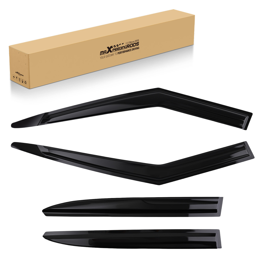 Rain Guards Weather Shields compatible for Kia Seltos 2019-2024 Window Visors Black Set