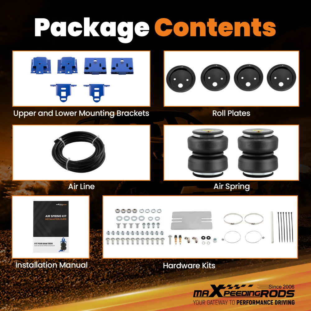 Air Suspension Spring Kit 5000lbs For Dodge Ram 1500 4 Wheel Drive 2019-24