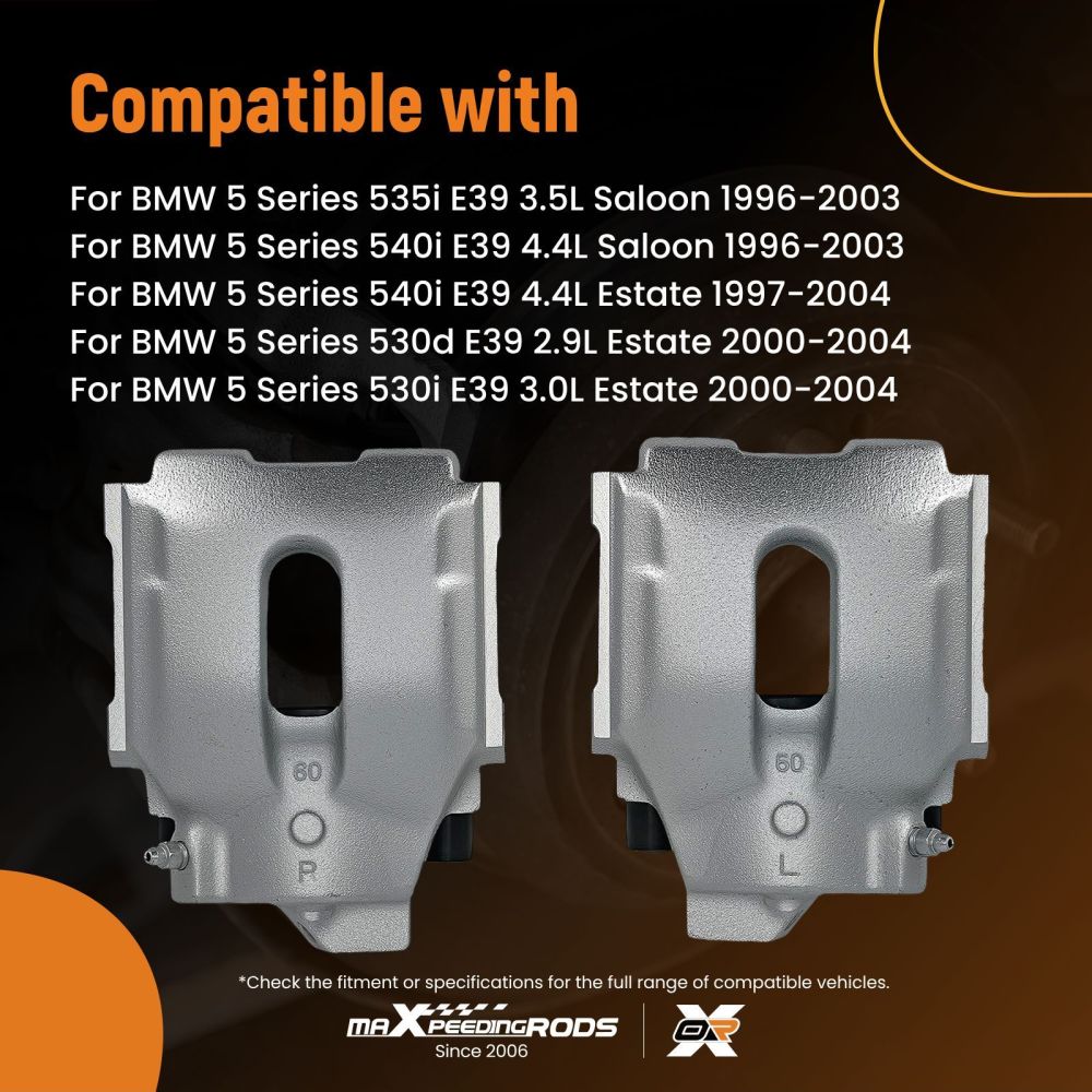 Front Brake Caliper compatible for BMW 5 Series E39 530i 530d 535i 540i 96-04 34111163303