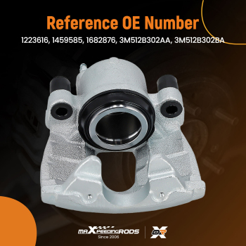 Front Left Brake Caliper compatible for Ford C-Max Focus Transit Tourneo compatible for Mazda 3 Volvo S40