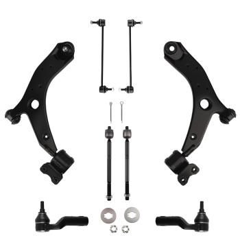 8x Front Lower Control Arms Tie Rods Sway Bars compatible for MAZDA 3 04-09 compatible for MAZDA 5 06-17