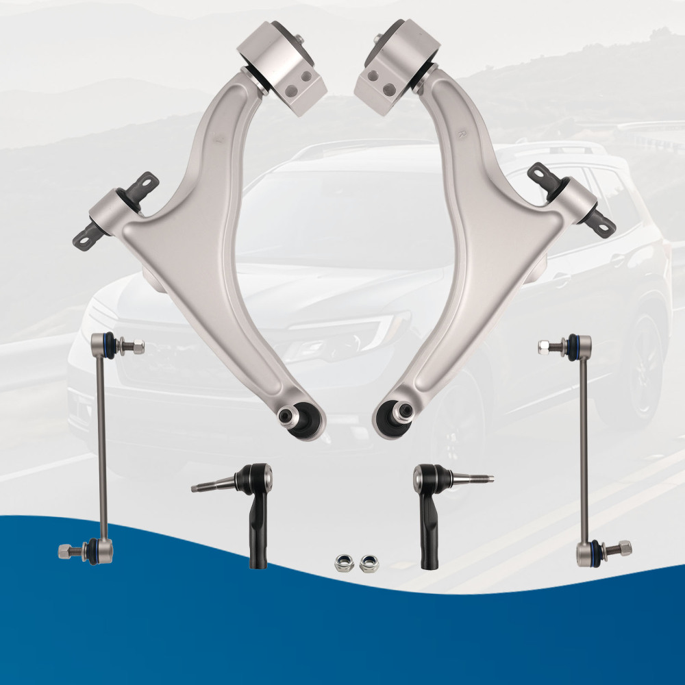 Front Suspension Lower Control Arms Sway Bar Tie Rods for 2010-2016 compatible for Cadillac SRX