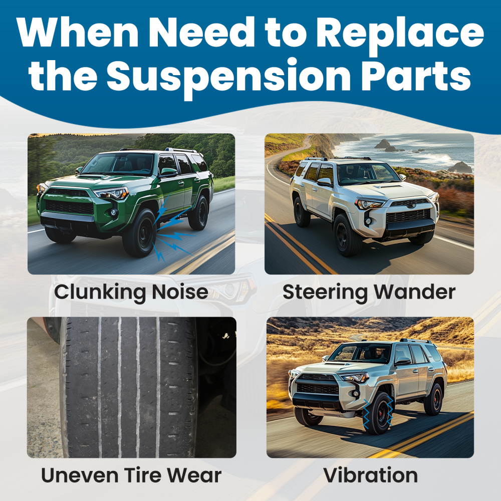 Pair Tubular Front Upper Control Arm 2-4 lift compatible for Lexus GX470 03-09 GX460 10-23