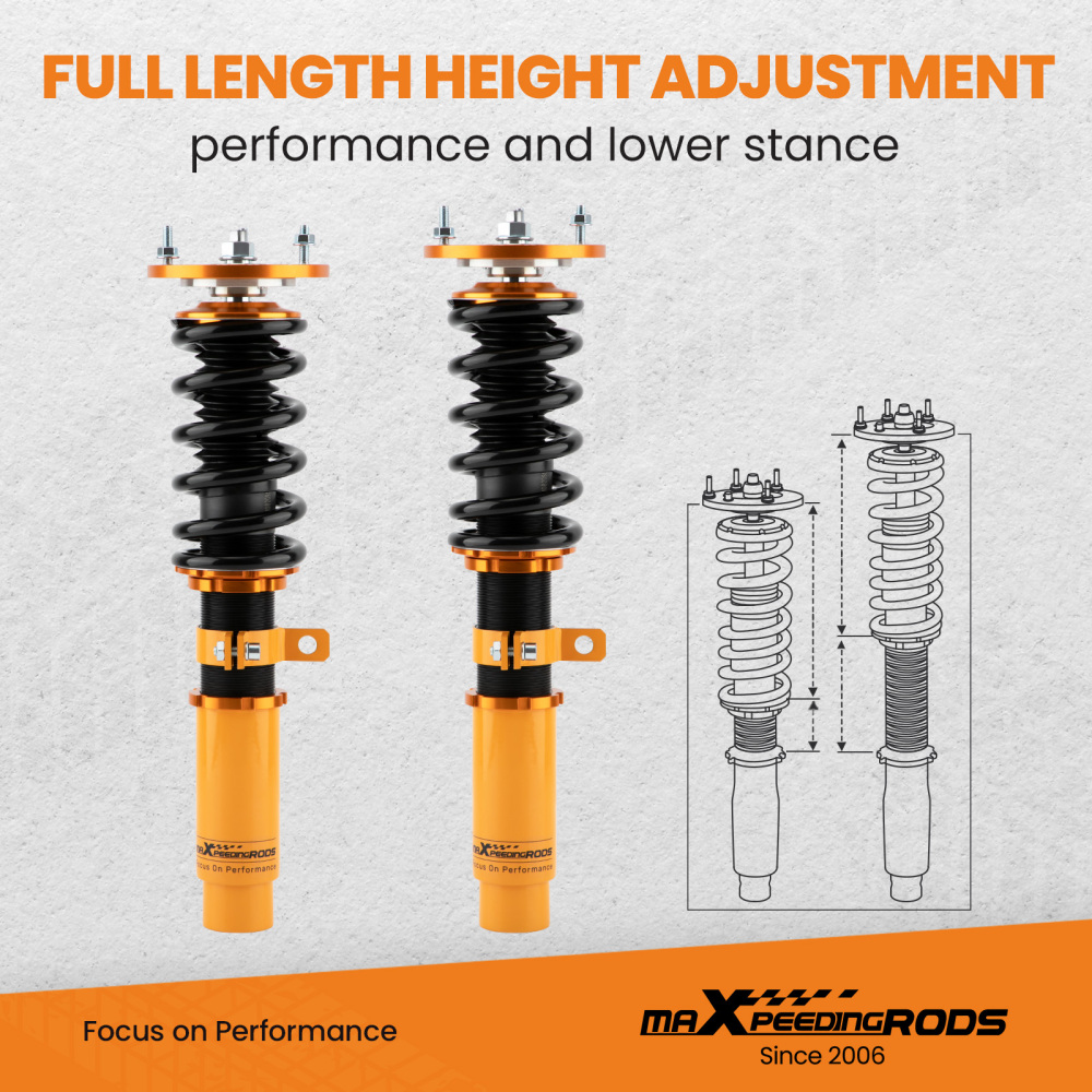 Coilover Kits compatible for BMW Z4 (E85) 2003-2008 Convertible Adj. Height Shock Struts