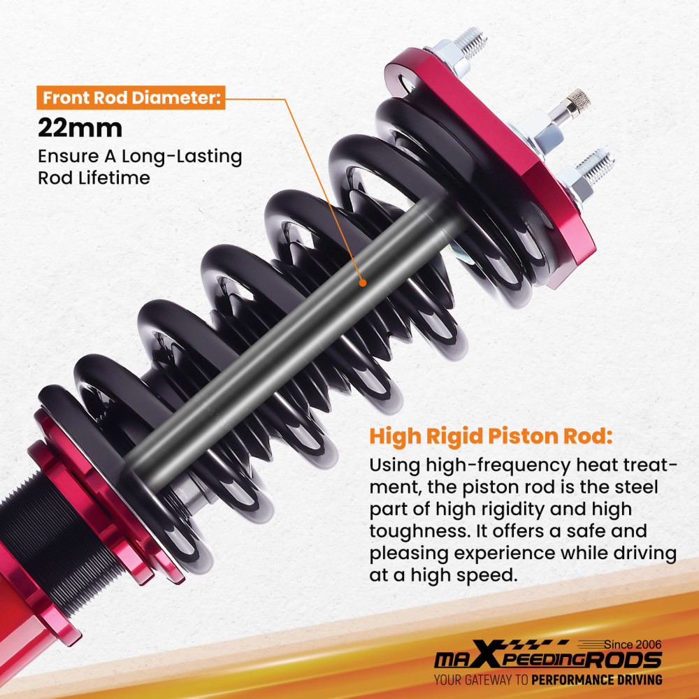 Kit di abbassamento coilover compatibile per Lexus IS350 IS250 2006 2007 2008 2009 2010 2011 2012 (Set di 4) Lowering Kit