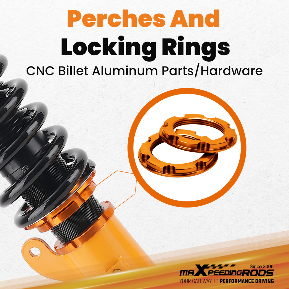 Coilover Lowering Kit Compatible for Mitsubishi Lancer 2008-2016 Adjustable Damper(Set of 4)