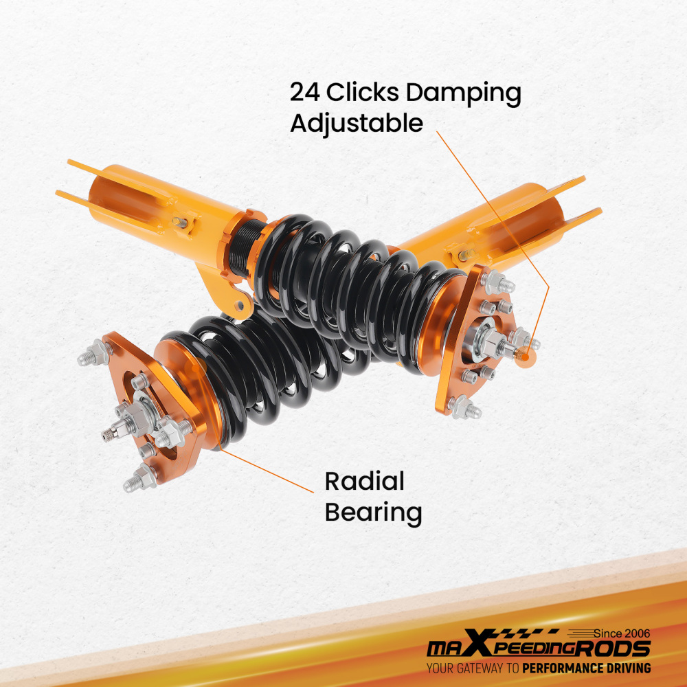 Coilover Lowering Kit Compatible for Mitsubishi Lancer 2008-2016 Adjustable Damper(Set of 4)