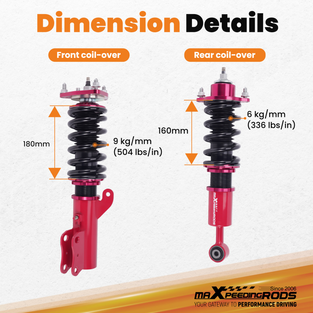 Coilovers Suspension Kit compatible for mitsubishi Lancer CY CX 2008-2016 1.8 2.0 2.4