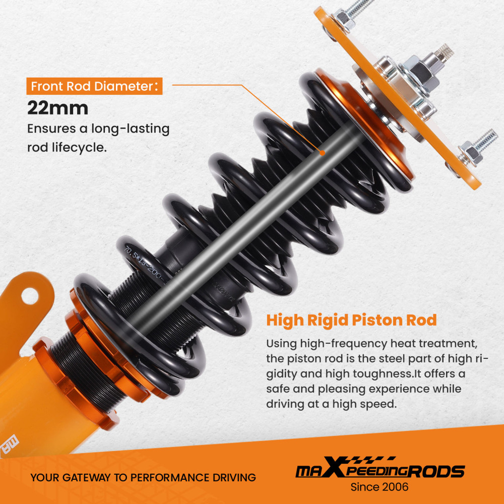 MaXpeedingrods Damper Adjustable Coilovers Kit compatible for Mazda 3 04-13 Sedan Hatchback