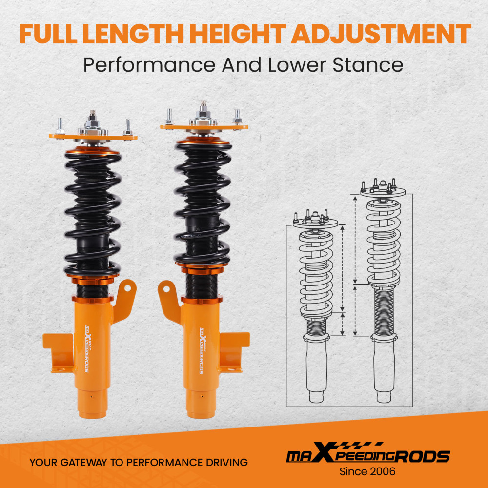 MaXpeedingrods Damper Adjustable Coilovers Kit compatible for Mazda 3 04-13 Sedan Hatchback