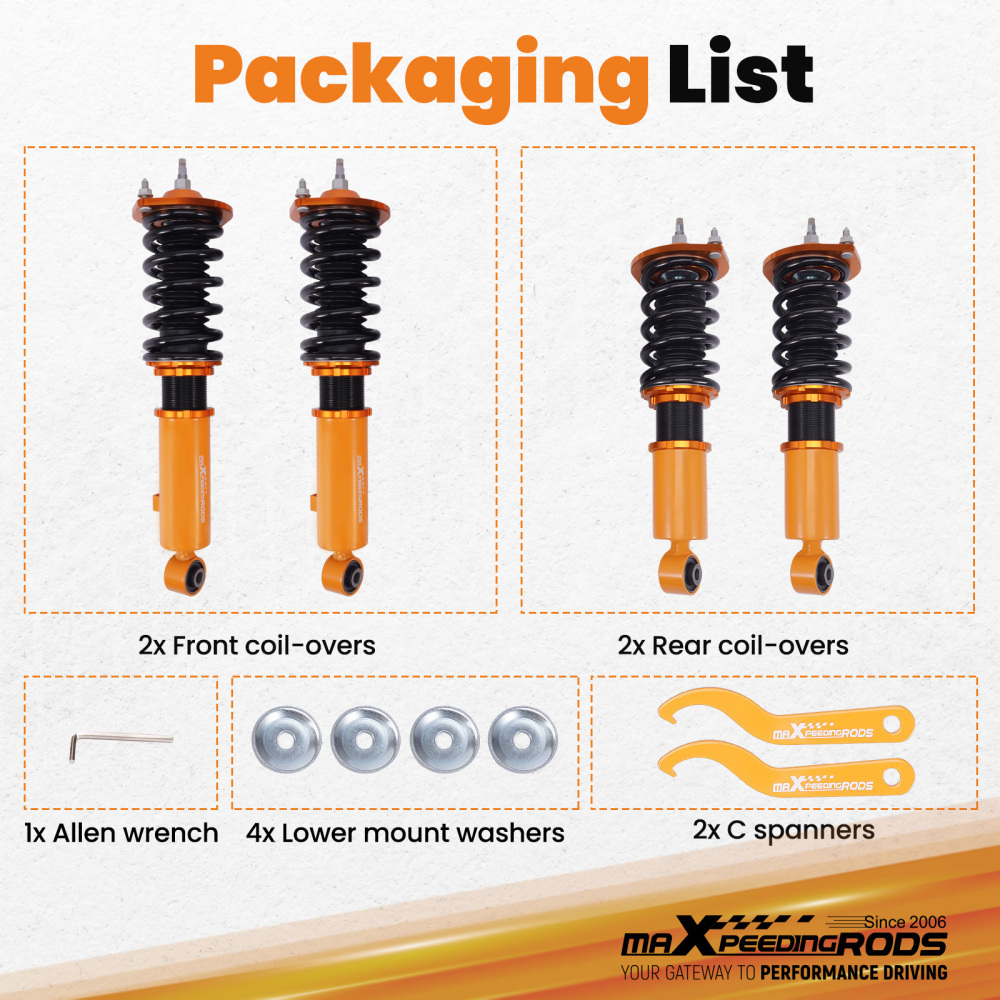 Ammortizzatori Regolabili compatibile per MAZDA MIATA MX5 NA 90-97 