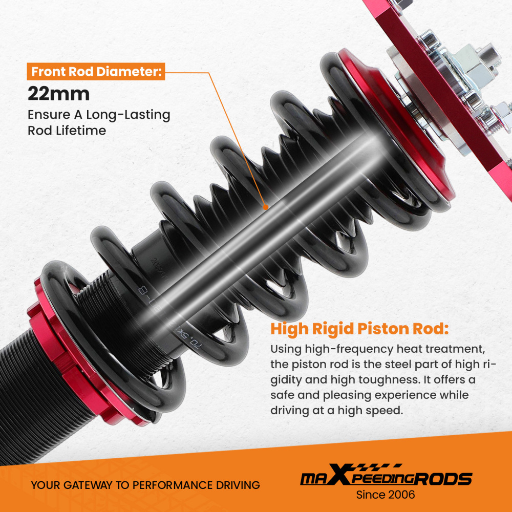 Compatible for Honda Prelude Adjustable Height Shock Absorber Suspension kit Coilovers 1992 - 2001Lowering Kit