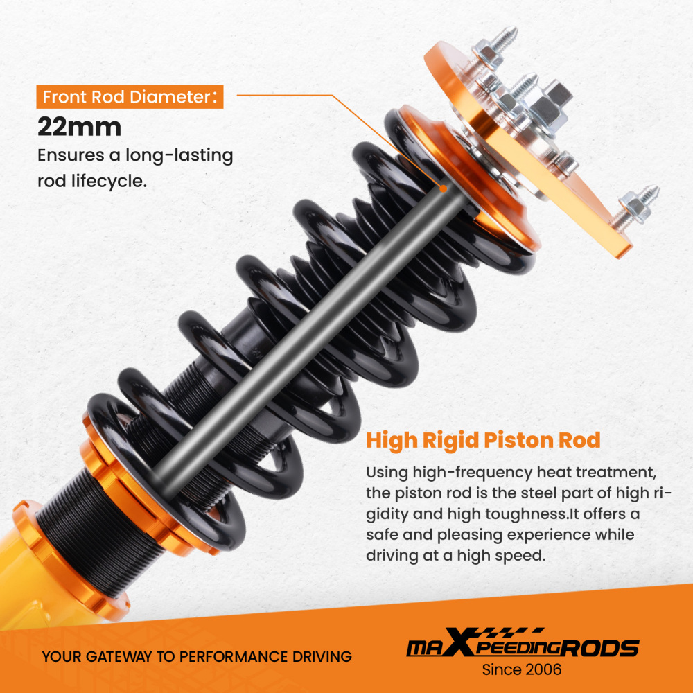 Front Complete Coil Spring Struts Rear Shocks compatible for Scion xB 2004-2006 Coilovers