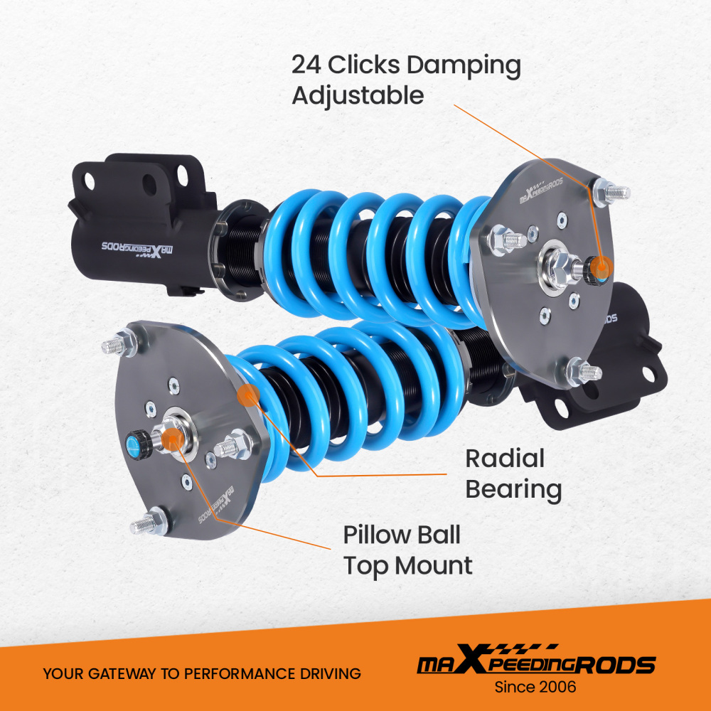 MaXpeedingrods T6 Damper Adjustable Coilovers compatible for Mitsubishi 3000GT 91-99 AWD